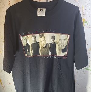 ricky martin livin' la vida loca Tour T-shirt 1999 Men Size XL
